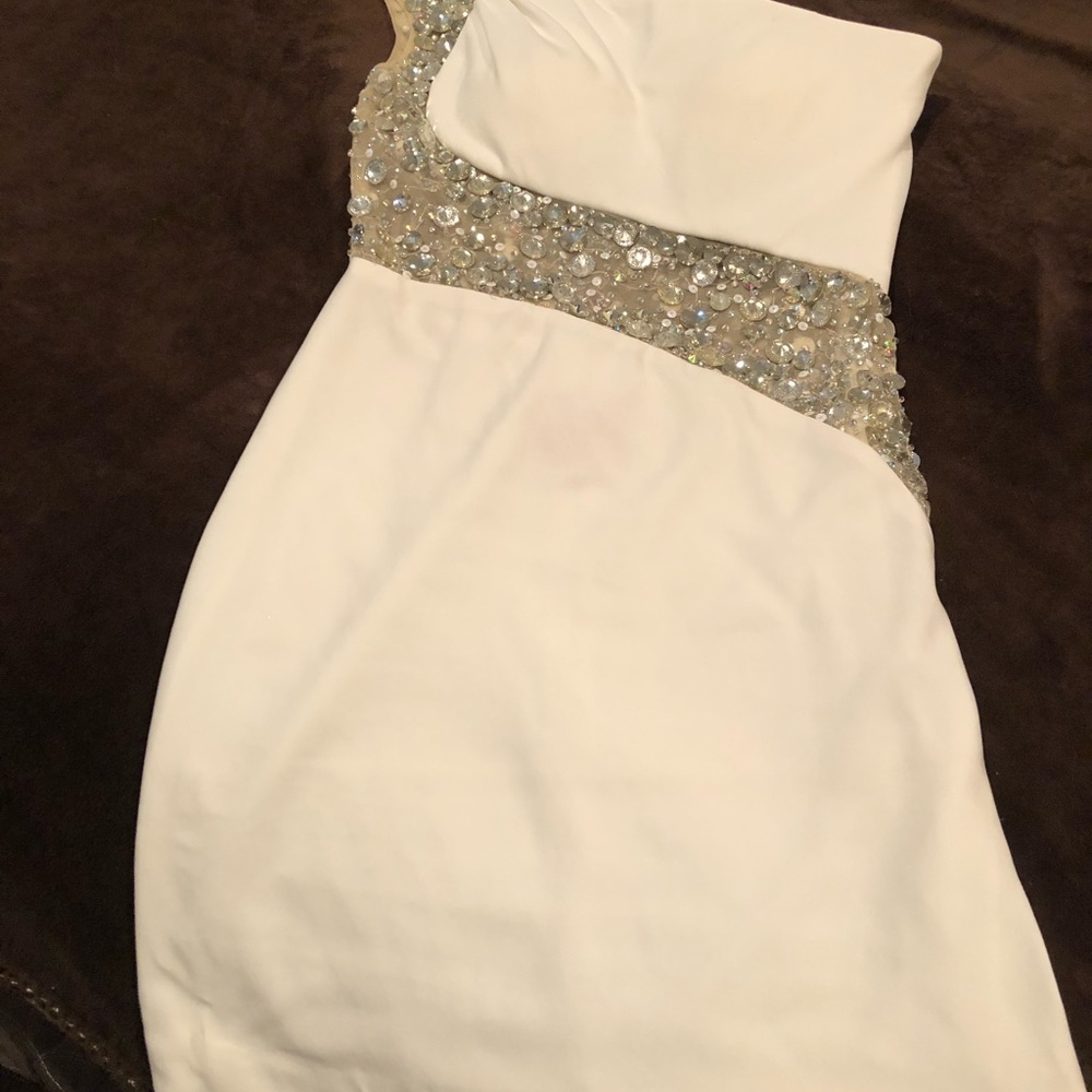 Short One-Shoulder Prom Dress - Picture 2 of 6